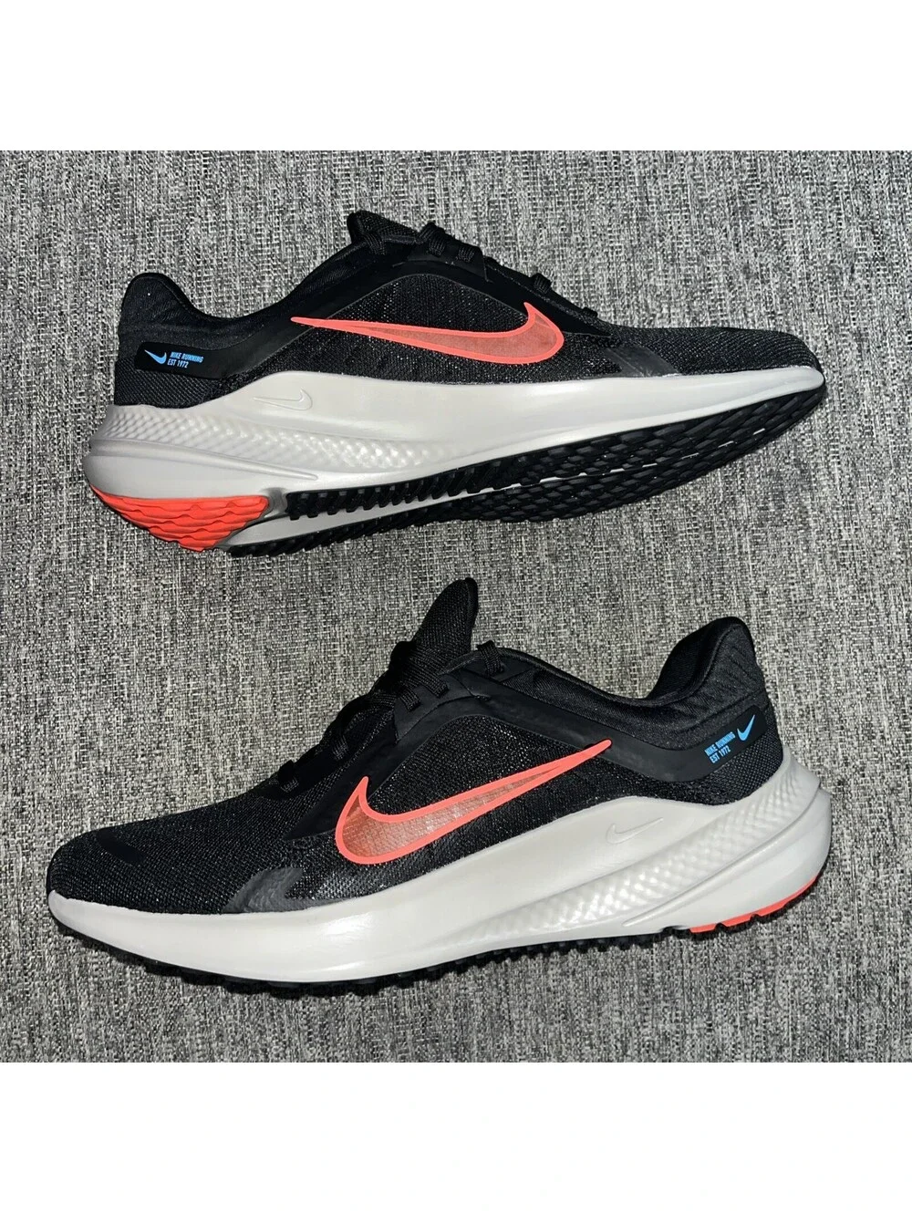 Nike Quest 5 Men’s Size 8/WMNS 9.5 Running Shoes Black/Bright Crimson DD0204-005